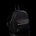 bella womens small leather backpack black side