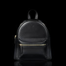 bella womens small leather backpack black