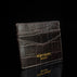 cards and cash leather card holder solid brown croco print side view