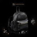 von baer bella womens luxury small leather backpack dimensions
