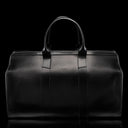 von baer weekender womens leather sport bag black front view