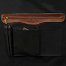 voyager leather carry on bag with wheels for men inner pockets
