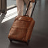voyager leather travel briefcase on wheels airport